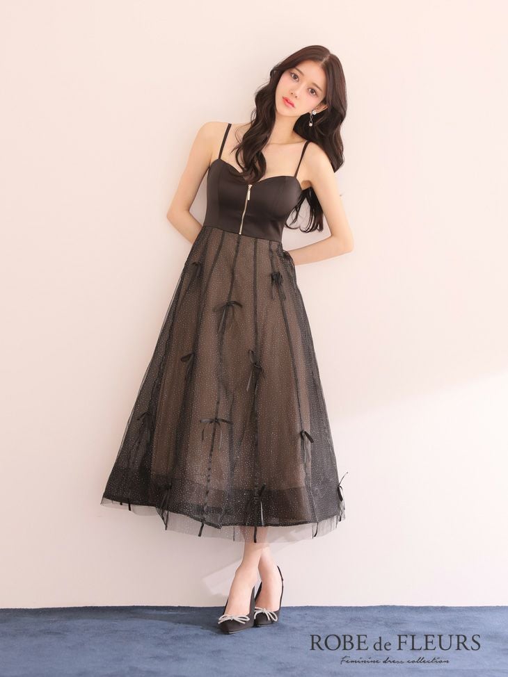 ROBE de FLEURS ローブドフルール センタージップフレアリボンチュール