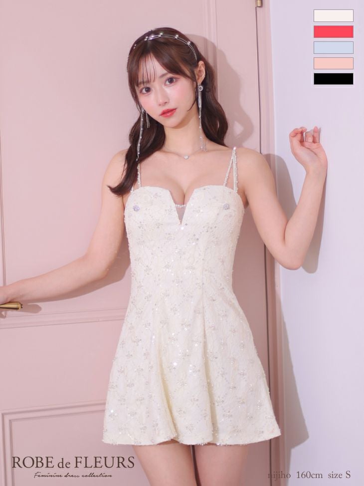 ROBE de FLEURS ローブドフルール スエードリボン×チェックツイード