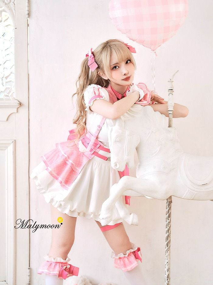 【10点セット】Malymo【10点セット】Malymoon マリームーン -魔法少女-ファンシーチェックセーラー [ レッド/ブルー/ライトピンク ] ml10109on マリームーン -魔法少女-ファンシーチェックセーラー [ピンク / ブルー] ml10109