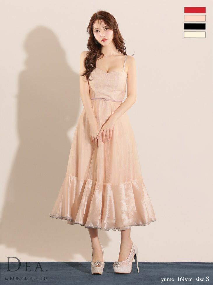 DEA. by ROBE de FLEURS 【DE3752】 DEA. ディア バイ ローブドフルール シフォンキャミベルトデザイン