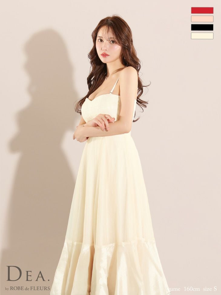 DEA. by ROBE de FLEURS 【DE3752】 DEA. ディア バイ ローブドフルール シフォンキャミベルトデザイン