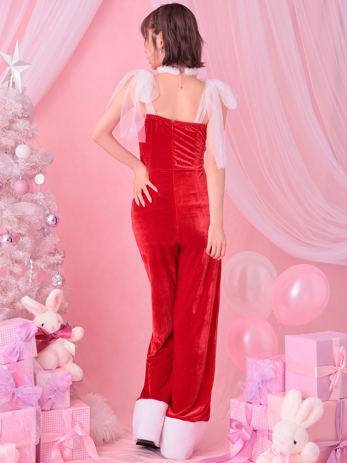 ladies night. レディース ナイト オールインワン パンツ サンタ vcsst-23973