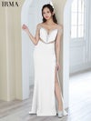 IRMA イルマ ビジュー/オフショル/カットアウト/ラグジュアリー/スリット入り/タイト ロングドレス ir41701-c