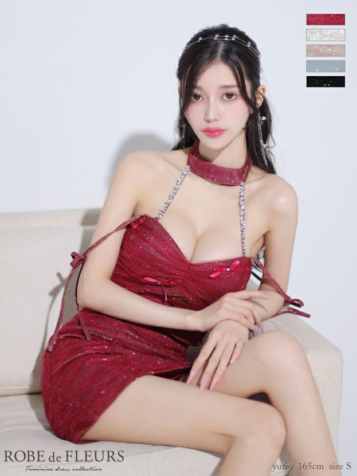 ROBE de FLEURS ローブドフルール バレエコアミニリボンラメチュール