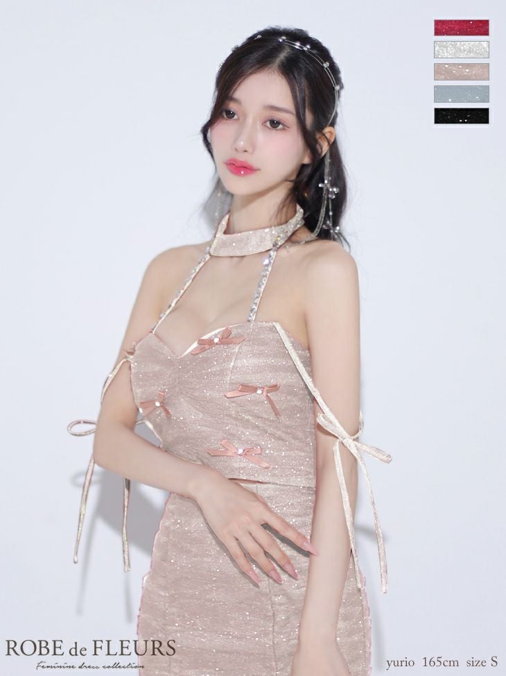 ROBE de FLEURS ローブドフルール バレエコアミニリボンラメチュール