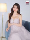 DEA. ディア バイ ローブドフルール フロントジッパー×チュールフレアロングドレス de2974