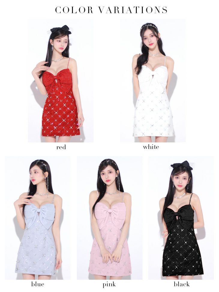 ROBE de FLEURS ローブドフルール ピンク ビッグリボンスパンコール