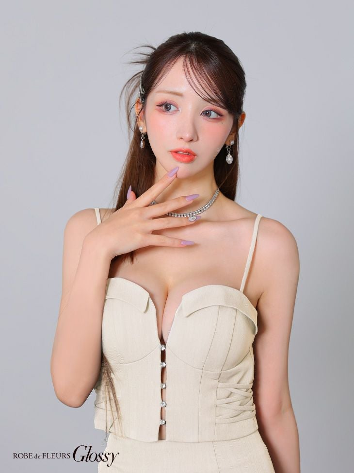 Glossy ローブドフルールグロッシー サイド編み上げバストカットタイトミニキャバドレス gl3903-c