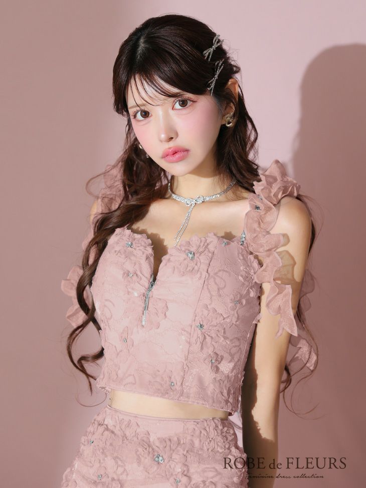 ROBE de FLEURS ローブドフルール フラワーレースオーガンジー
