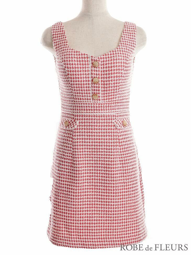 ROBE de FLEURS ローブドフルール レトロドーリーチェックキャバドレス fm2719-s25