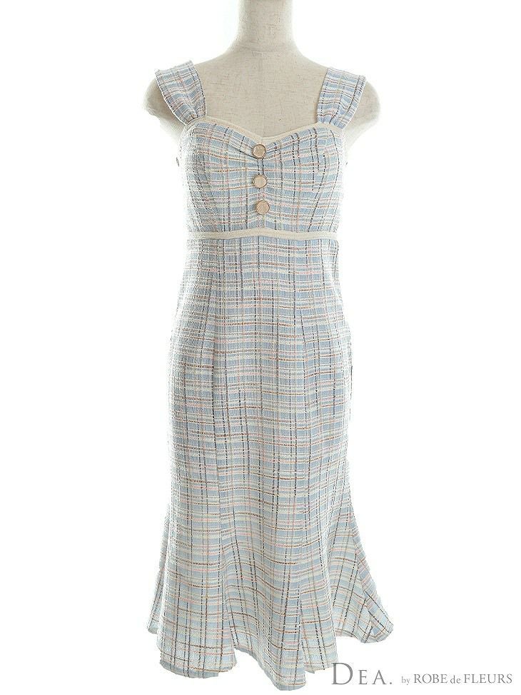 DEA. ディア バイ ローブドフルール ラメ入りスプリングニットミディキャバドレス de2725-s25