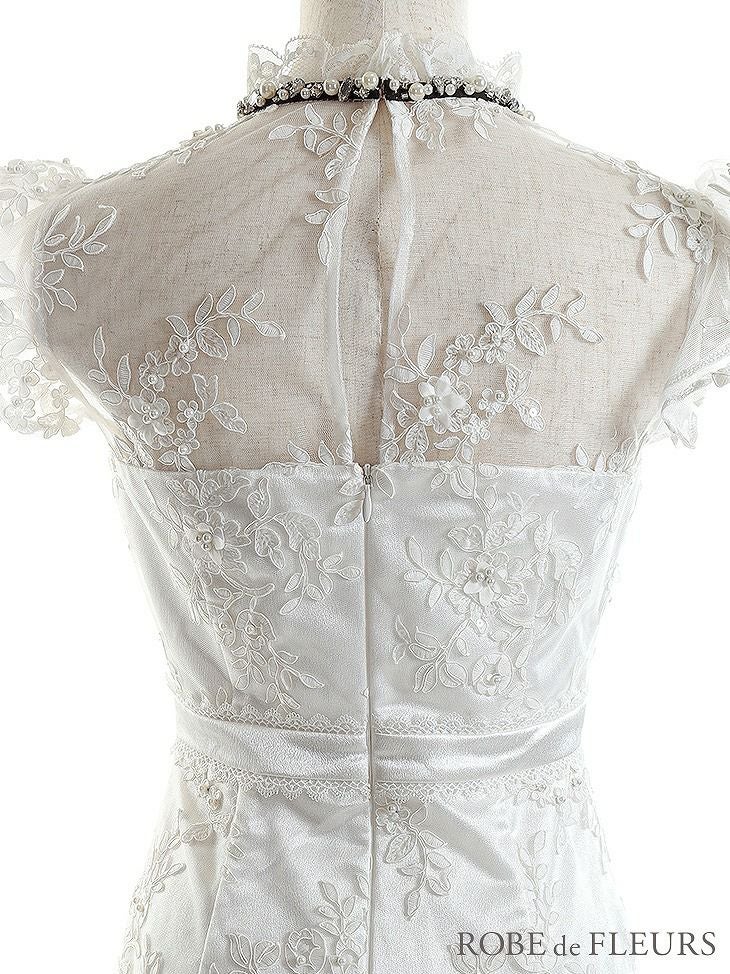 ROBE de FLEURS ローブドフルール フラワーレース×ラグジュアリータイトミニキャバドレス fm2426-s25