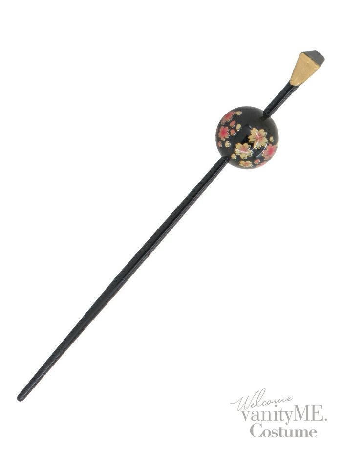 玉かんざし 桜柄 花魁 和装 髪飾り [ 赤/黒 ] vcsit-24116
