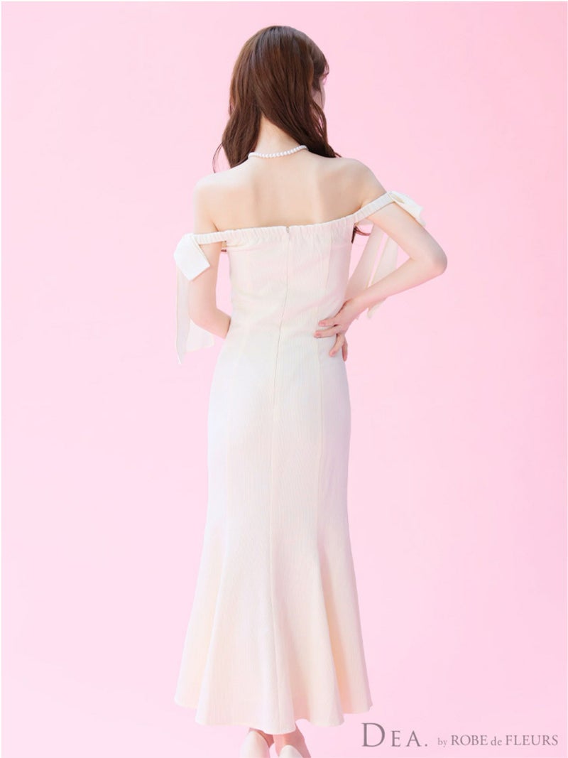 DEA. ディア バイ ローブドフルール オフショルリボンバストジップマーメイドロングキャバドレス de3596-c