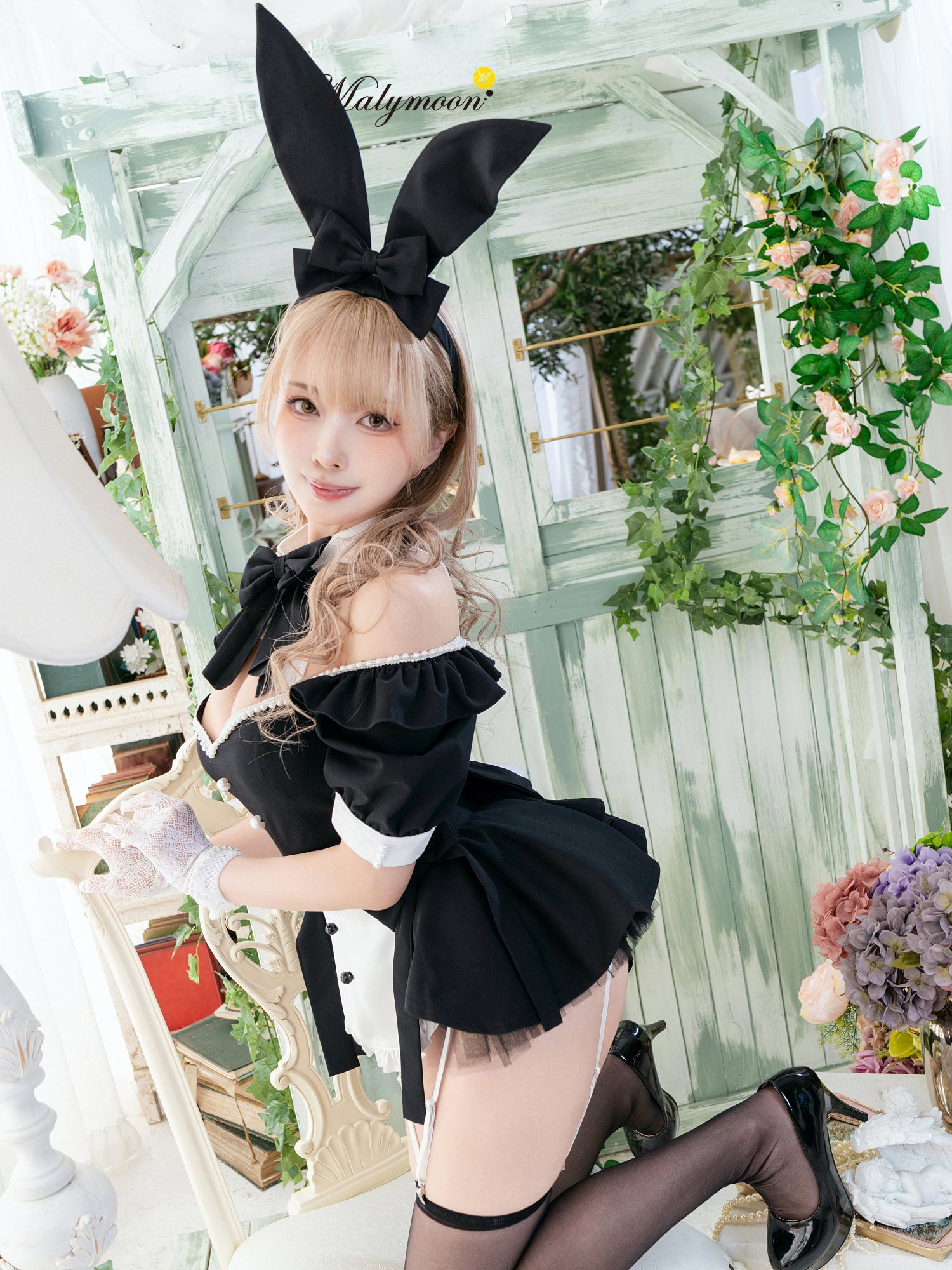 【7点セット】Malymoon マリームーン マスキュリンバニースーツ [ ブラック/グレー ] ml10244
