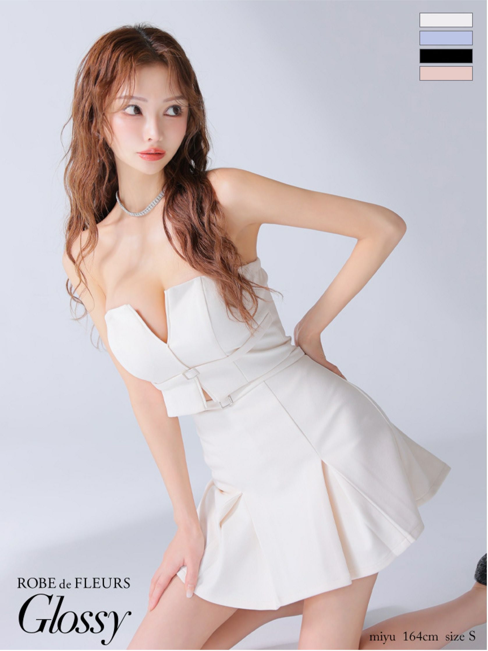 ROBE de FLEURS ローブドフルール 【XSサイズあり】 ラメツイルフリル