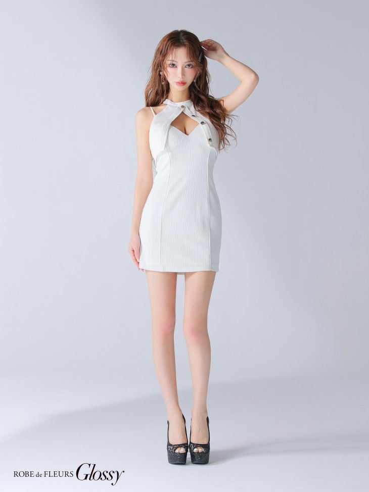 Glossy ローブドフルールグロッシー 2wayホルタートップスバストカットタイトミニキャバドレス gl3908-c