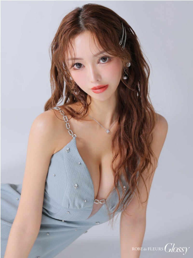 Glossy ローブドフルールグロッシー バストカットビジュータイトミニキャミキャバドレス gl3913-c