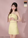 ROBE de FLEURS ローブドフルール バストリボンキュートセットアップタイトミニキャバドレス fm3453-c