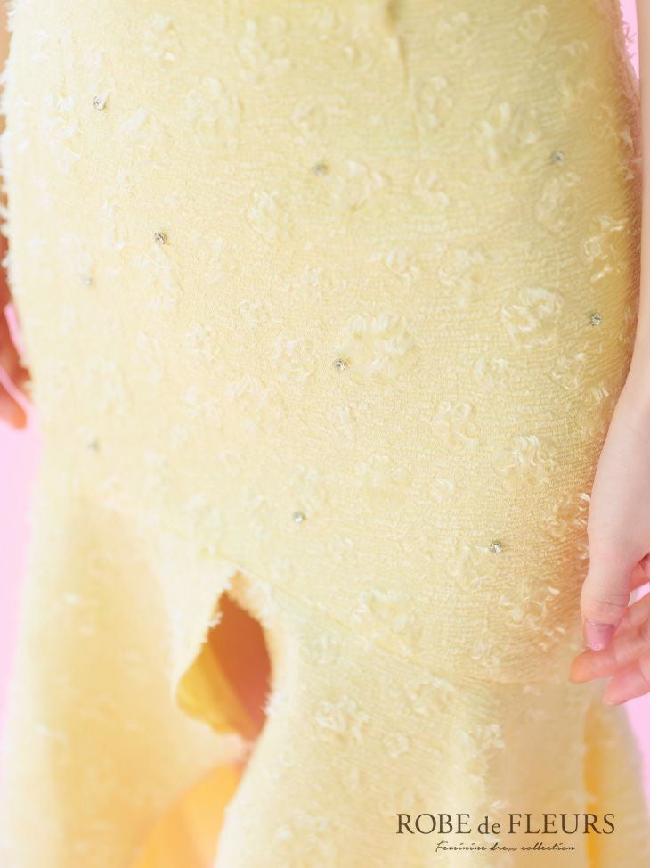 ROBE de FLEURS ローブドフルール ジャガードチュールマーメイドセットアップキャバドレス fm3451