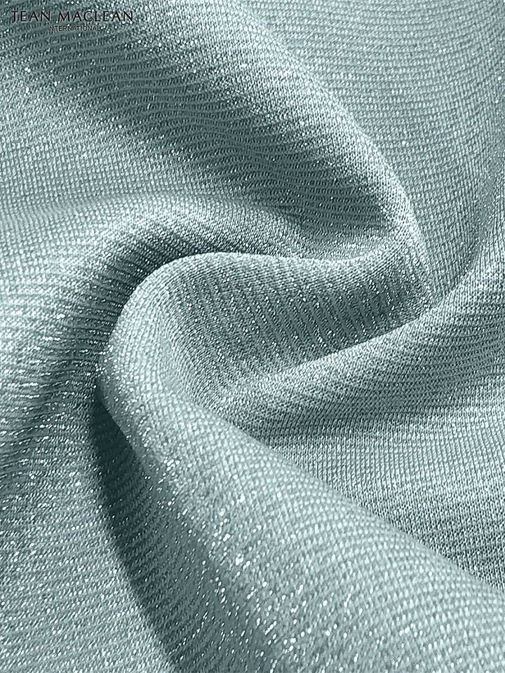 JEAN MACLEAN ジャンマクレーン ワンカラー/ウエストタック/ラメニット/カシュクール/スリット入り/タイト/ロングドレス ja51800-c