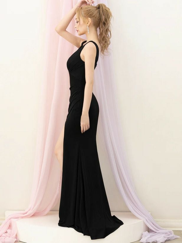 AngelR エンジェルアール ウエストタックビジューチェーンタイトロングドレス ホワイト ar25315-ks