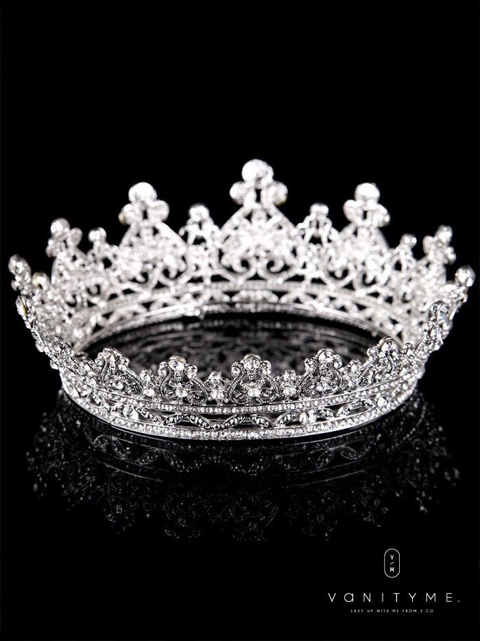 ビッグビジュー プリンセス ティアラ シルバー vcsit-25017