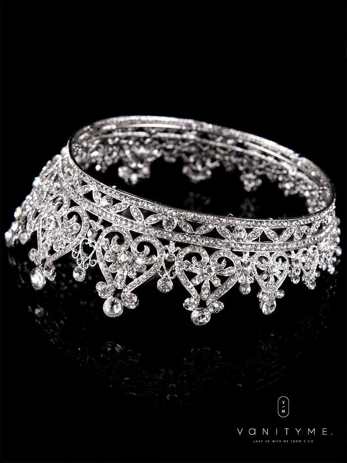 ビッグビジュー プリンセス ティアラ シルバー vcsit-25017