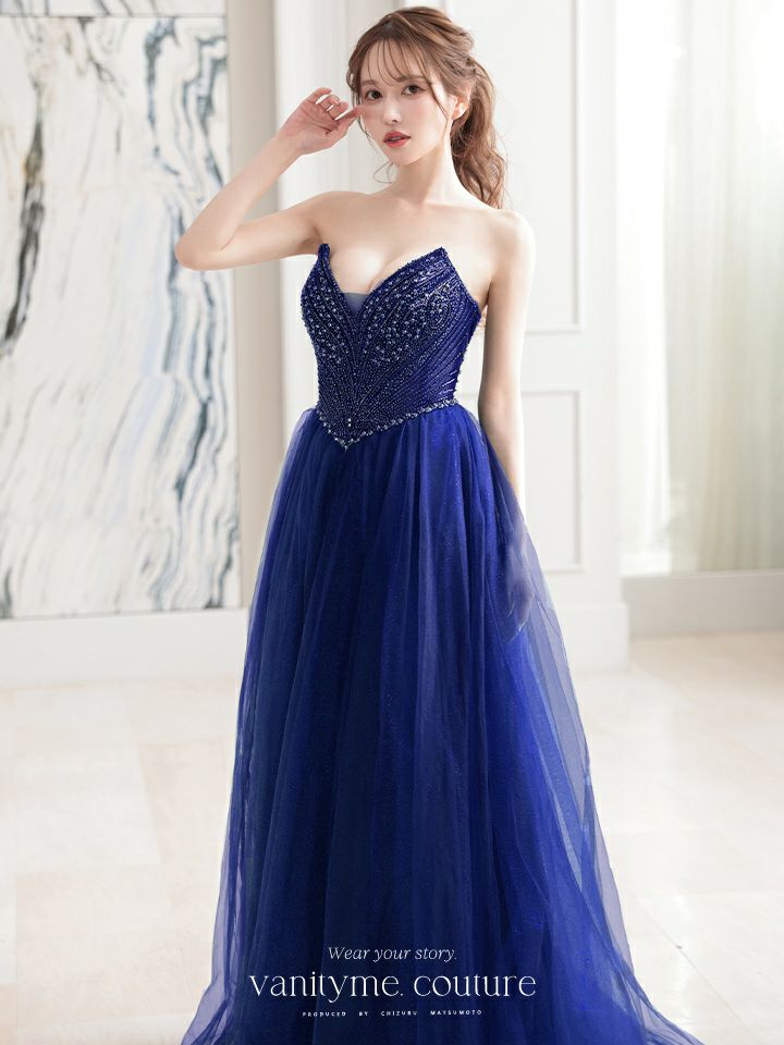 vanityME.couture. バニティミークチュール エメラルドビジュー ラメチュール プリンセス 姫 ロングドレス バースデードレス モスグリーン vctr-l-cc415
