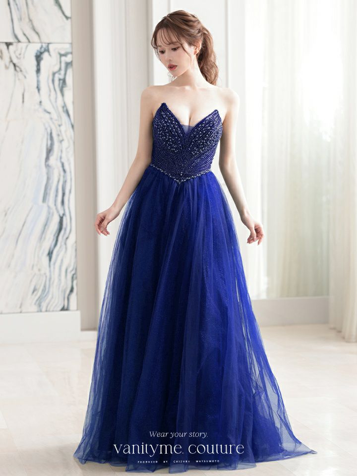 vanityME.couture. バニティミークチュール エメラルドビジュー ラメチュール プリンセス 姫 ロングドレス バースデードレス モスグリーン vctr-l-cc415