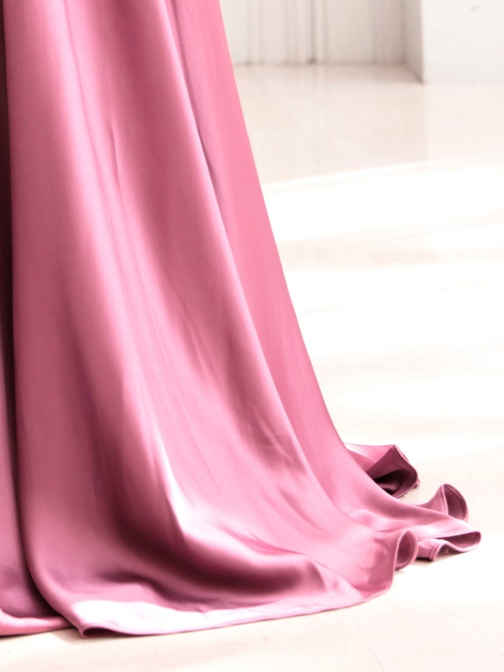 vanityME.couture. バニティミークチュール サテン バストドレープ コルセット ロングドレス バースデードレス モーヴローズ vctr-l-7481-1