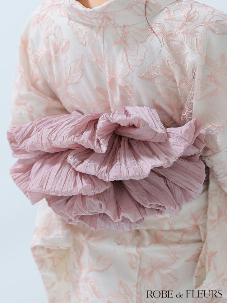 ROBE de FLEURS ローブドフルール Sheer floral embroidered lace yukata シアーフローラルレース浴衣 fm4220-c