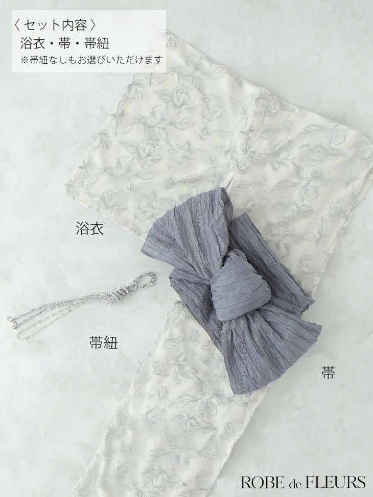 ROBE de FLEURS ローブドフルール Sheer floral embroidered lace yukata シアーフローラルレース浴衣 fm4220-c