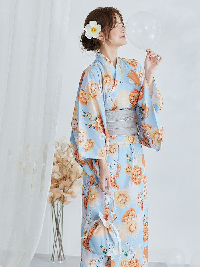 4点セット】Malymoon マリームーン メルヘンバニー橙花2way浴衣 mlyk