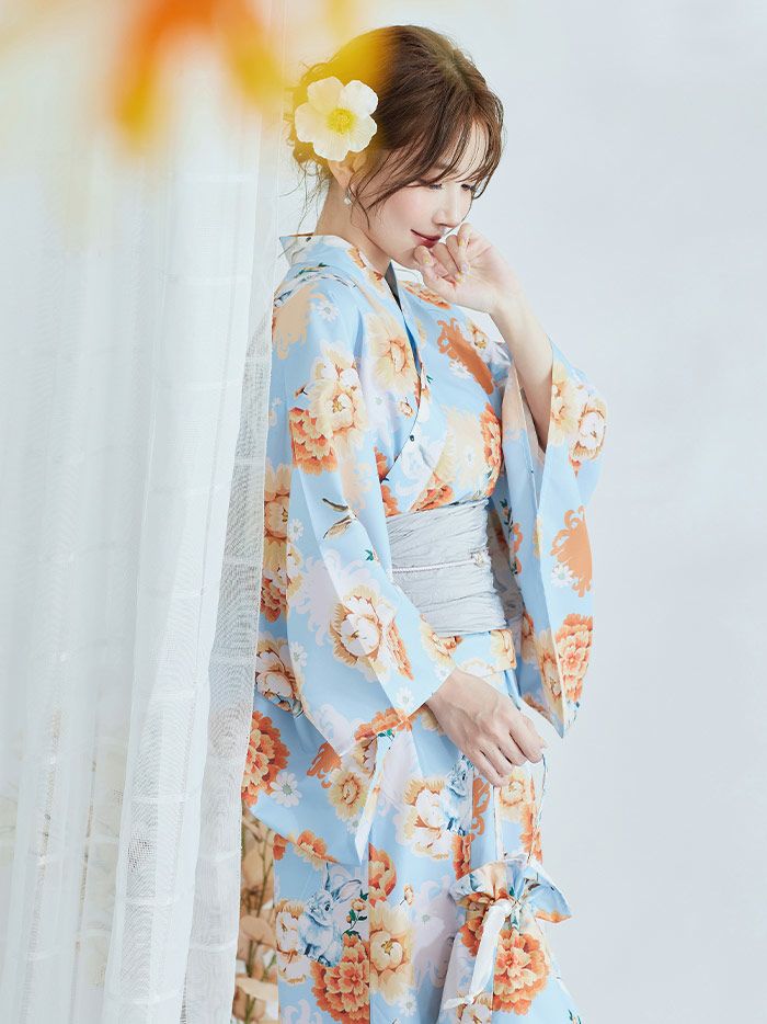 4点セット】Malymoon マリームーン メルヘンバニー橙花2way浴衣 mlyk