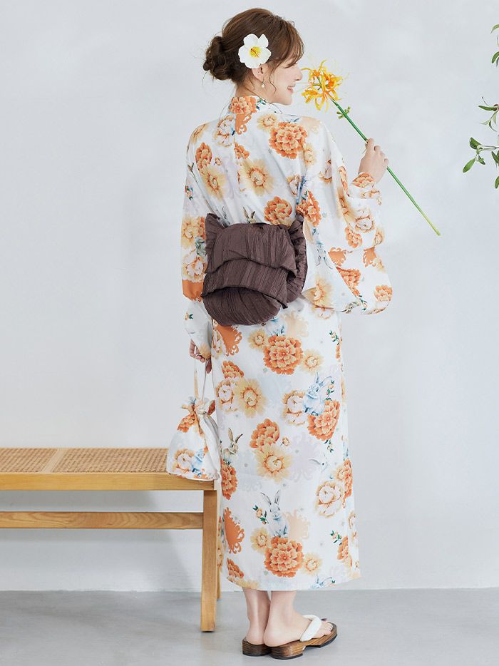 4点セット】Malymoon マリームーン メルヘンバニー橙花2way浴衣 mlyk