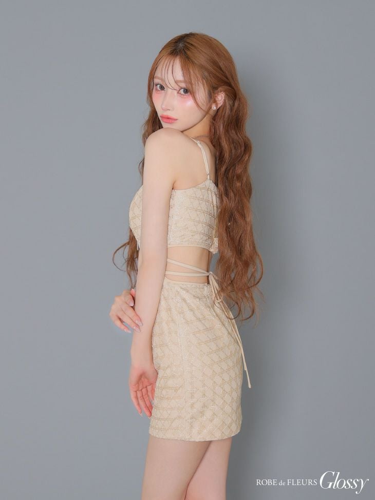 Glossy ローブドフルールグロッシー バックカットセンタージップミニ