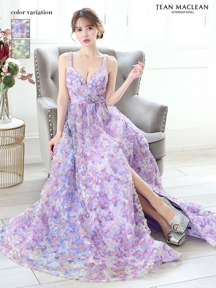 JEAN MACLEAN ジャンマクレーン マルチカラー花柄/3Dグラデーション