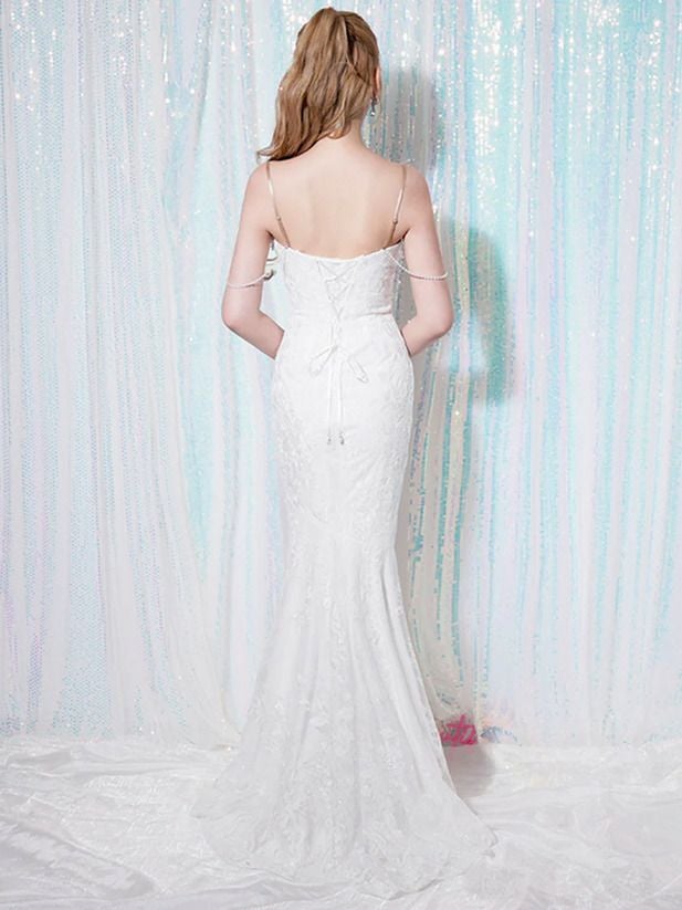 AngelR エンジェルアール レースベアトップパールマーメイドタイトロングドレス ar25321-ks