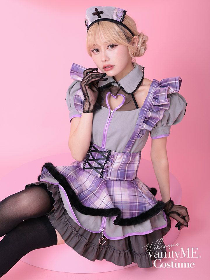 【7点セット】Malymoon マリームーン ミステリアスチェックナースメイド ml10232