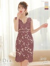 【ROBE de FLEURS SALE】DEA. ディア バイ ローブドフルール ケミカルレースノースリーブタイトドレス de2612-s25