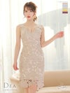 【ROBE de FLEURS SALE】DEA. ディア バイ ローブドフルール ケミカルレースノースリーブタイトドレス de2612-s25