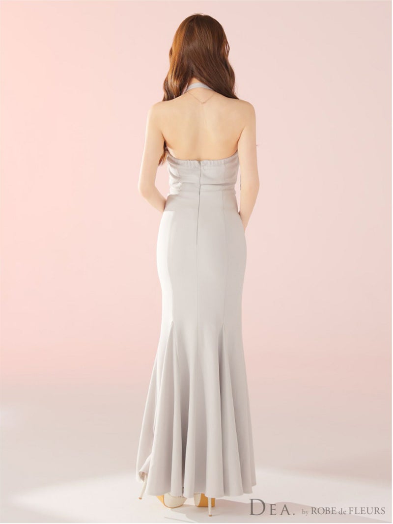 DEA. ディア バイ ローブドフルール シンプルドレープホルターマーメイドロングキャバドレス de3373-c