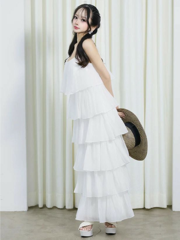 AngelR エンジェルアール シフォンティアードフリルキャミソール