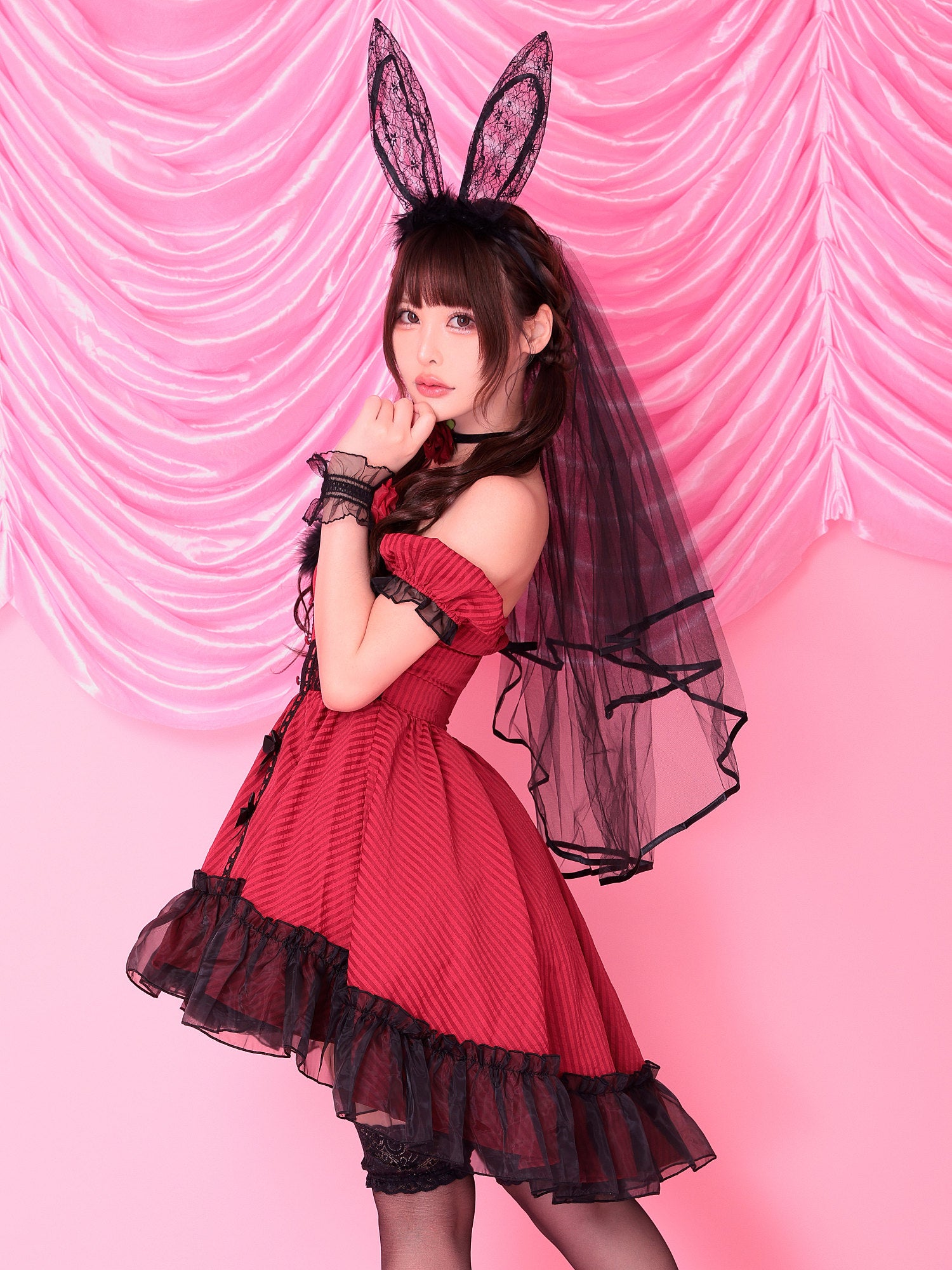 2点セット】Gothic Bride Bunny. ゴシックブライドバニー #LadyRed