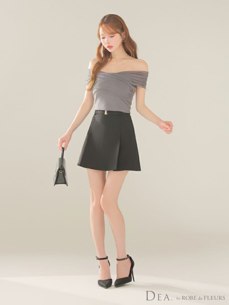 DEA. ディア バイ ローブドフルール オフショルチュールセットアップミニキャバドレス de3388-c