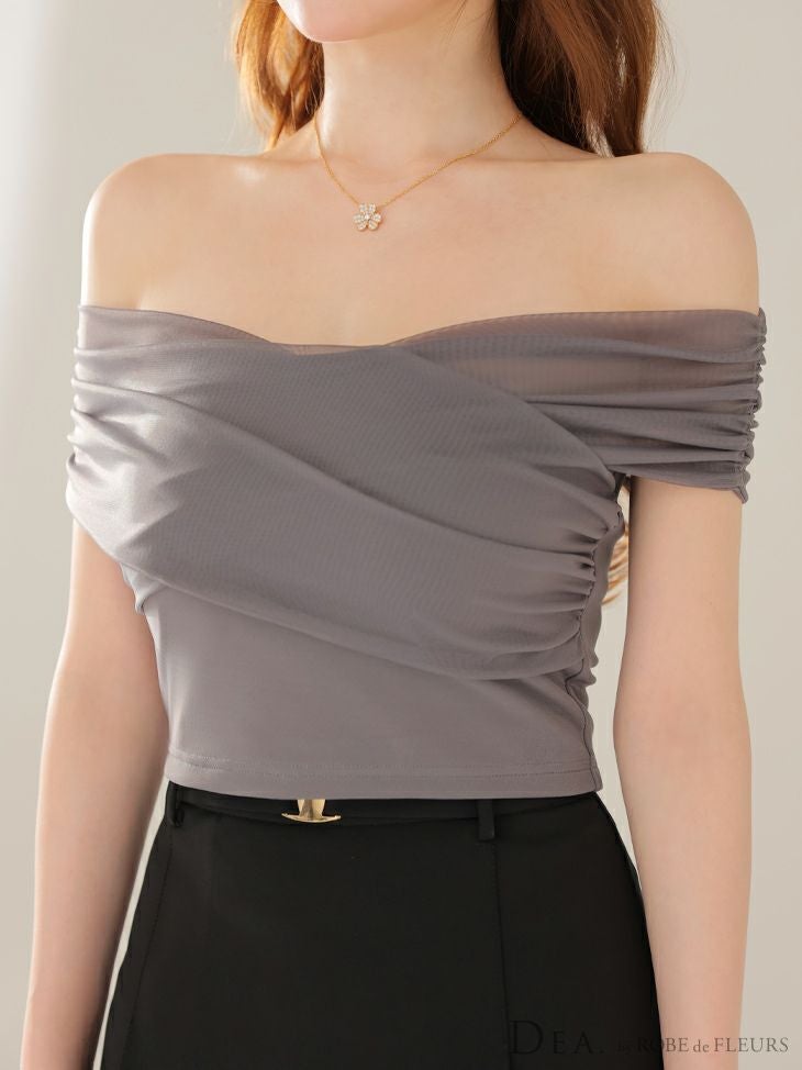 DEA. ディア バイ ローブドフルール オフショルチュールセットアップミニキャバドレス de3388-c