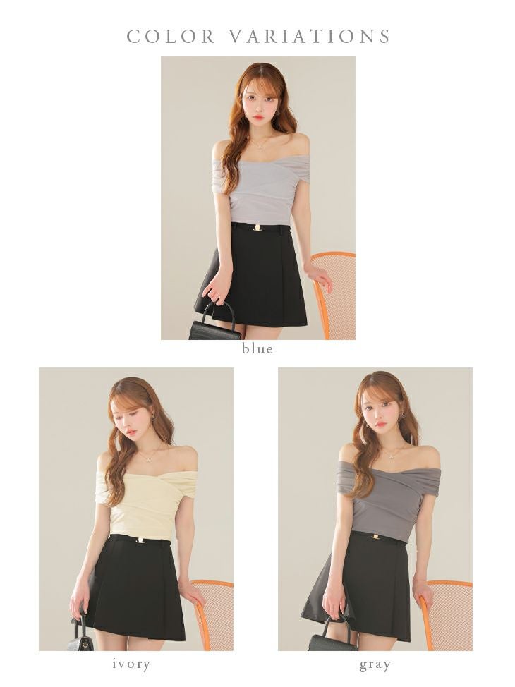 DEA. ディア バイ ローブドフルール オフショルチュールセットアップミニキャバドレス de3388-c