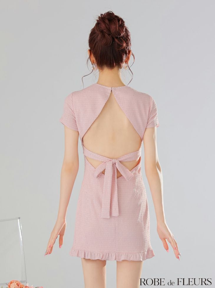 ROBE de FLEURS ローブドフルール カットデザインビジューワッフル