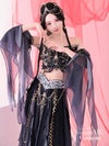 【5点セット】九天玄女｜天女風 中国漢服コスプレ アラビアンテイスト衣装 ブラック vcsot-25041-1